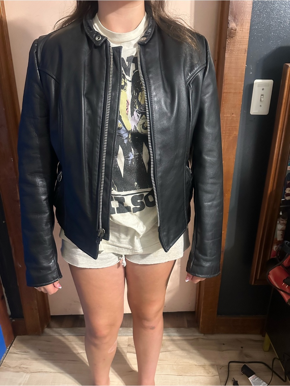 Brooks Black Women's Leather Zip Jacket
